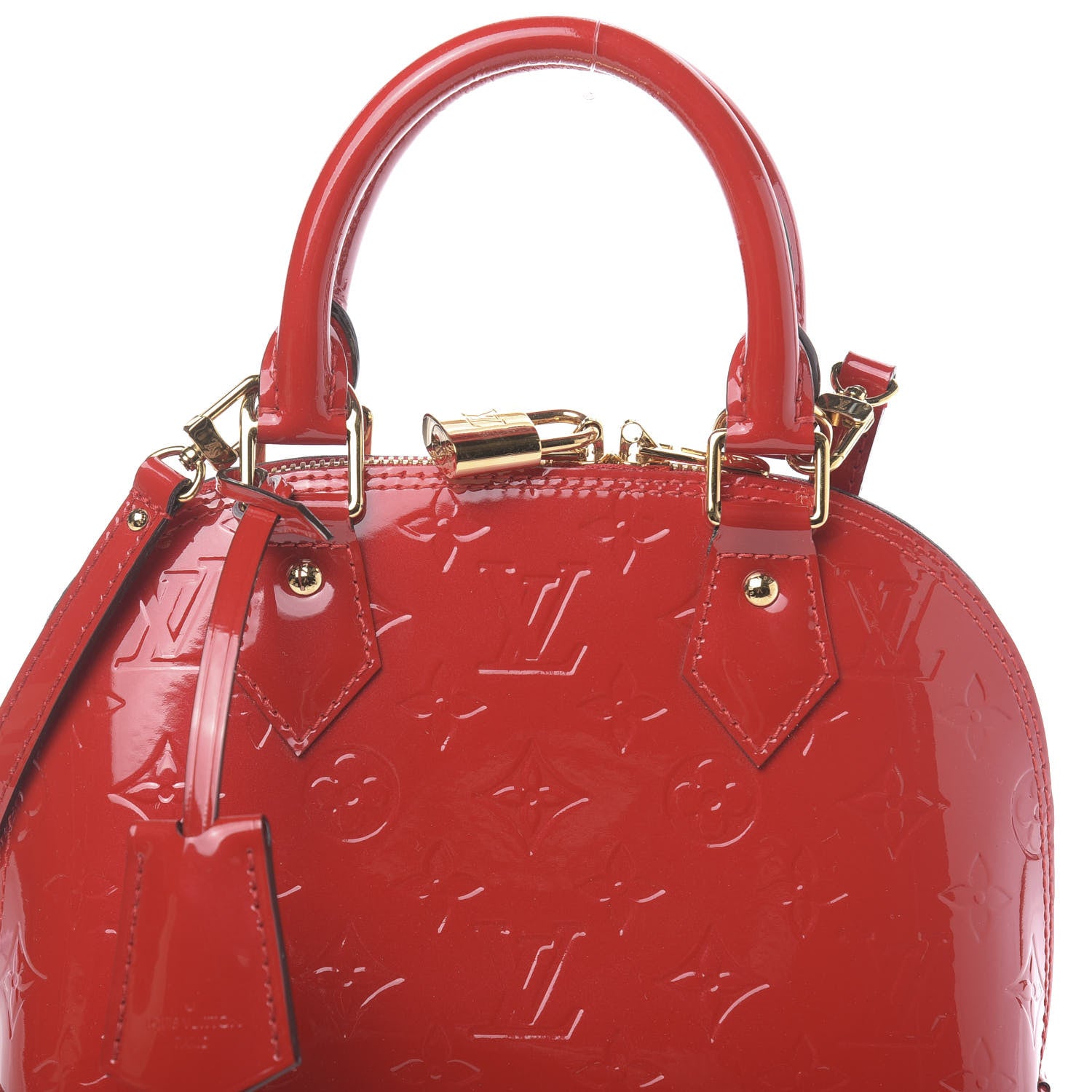 Louis Vuitton Vernis Alma BB Cherry 9 of 12