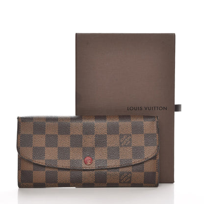 Louis Vuitton Damier Ebene Emilie Wallet Red 8 of 8