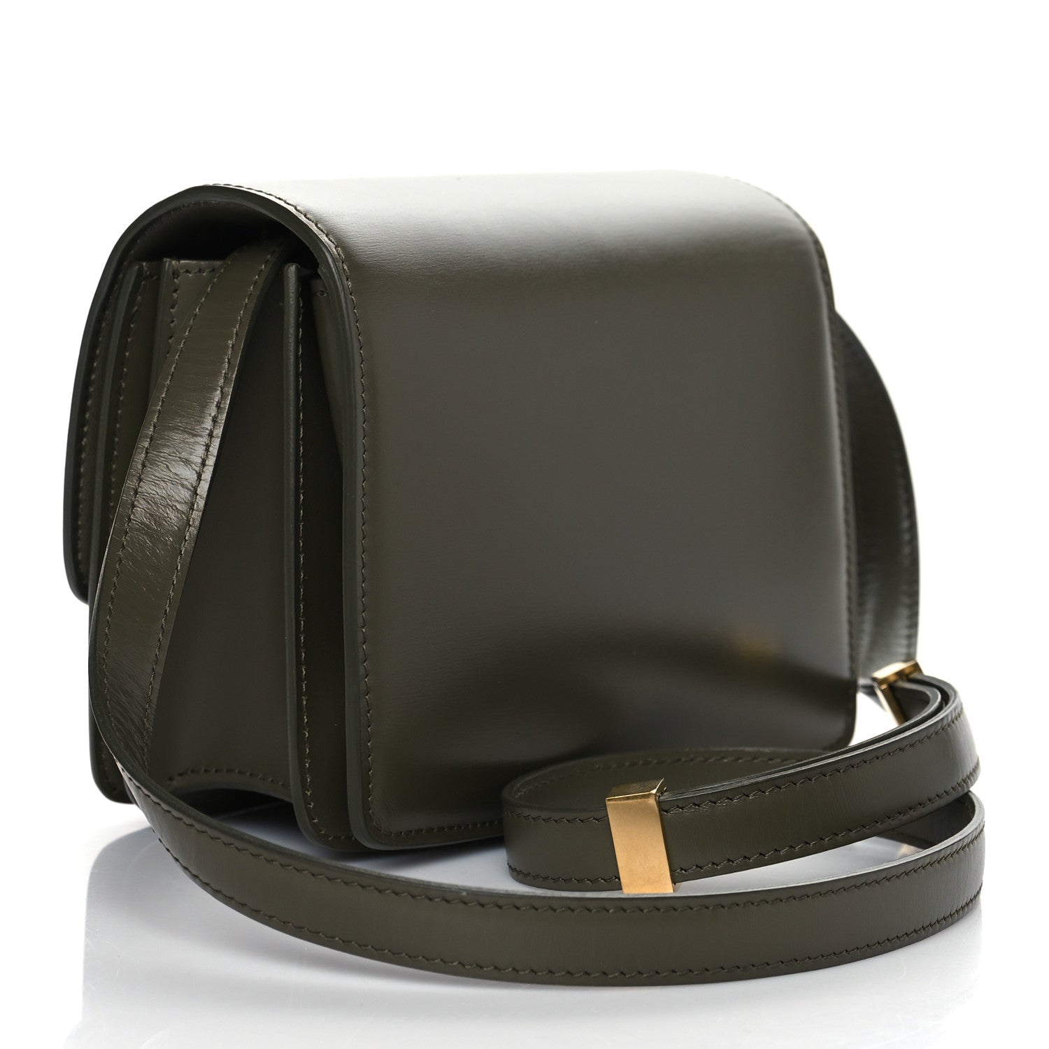 Celine Box Calfskin Small Classic Box Flap Bag Dark Olive 2 of 8