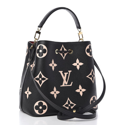 Louis Vuitton Empreinte Monogram Giant Neonoe MM Black Beige 4 of 10