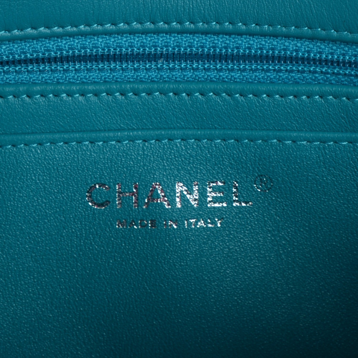Chanel Patent Quilted Mini Rectangular Flap Turquoise 6 of 8