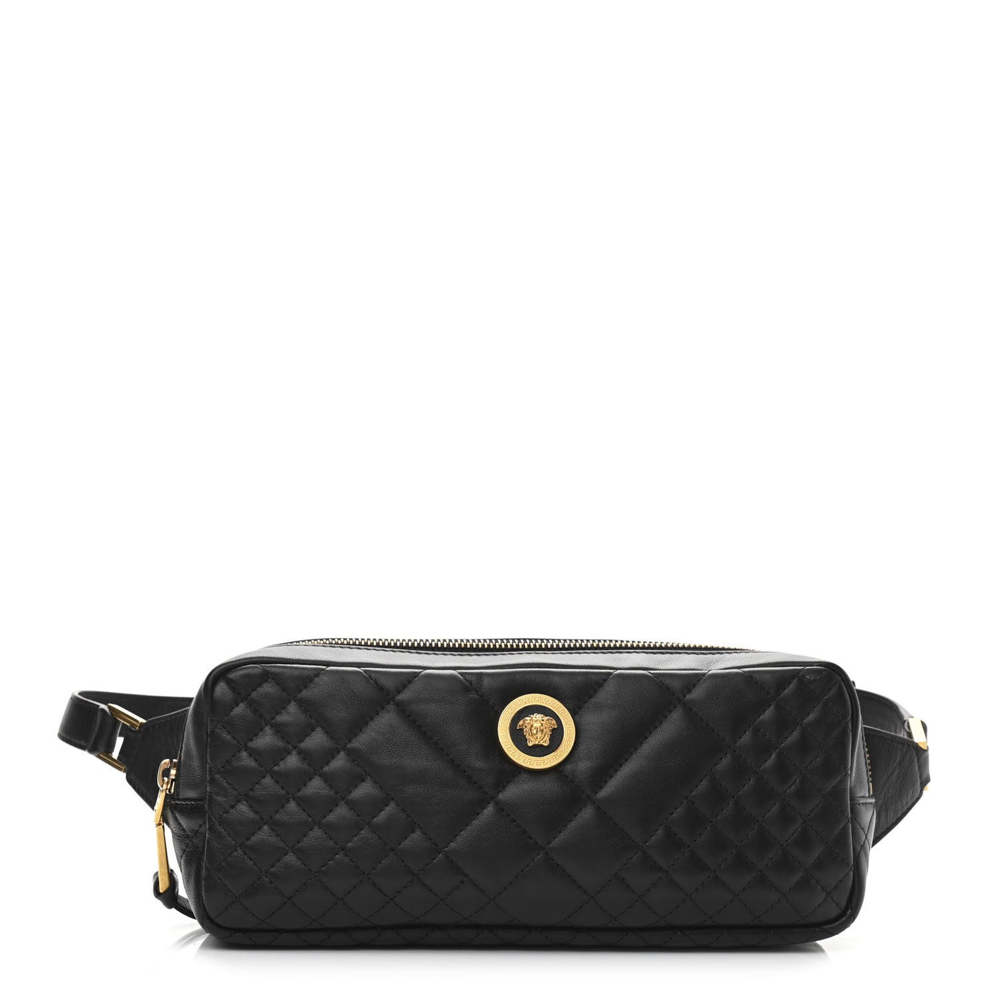 Nappa Barocco Quilted Vanitas Medea Belt Bag Black