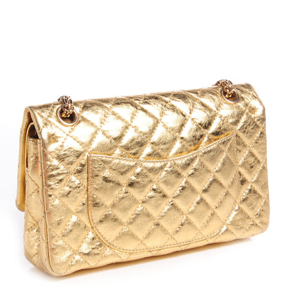 Chanel Aged Calfskin 2.55 Reissue 225 Flap Metallic Gold 3 of 8