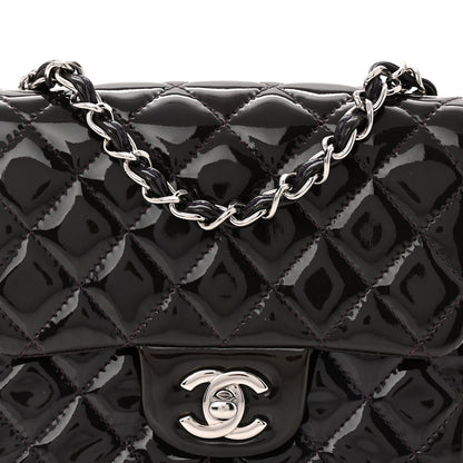 Chanel Patent Quilted Mini Square Flap Purple 8 of 10