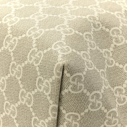 Gucci GG Supreme Monogram Textured Dollar Calfskin Web Medium Ophidia Shopping Tote Beige Mystic White Oatmeal 13 of 17