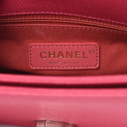 Chanel Grained Calfskin Quilted Small Cuba Top Handle Flap Pink 6 of 9