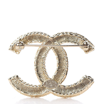 Chanel Pearl CC Brooch Gold 3 of 4