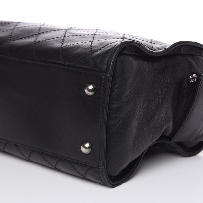 Chanel Calfskin Stitched Bowling Bag Black 9 of 13