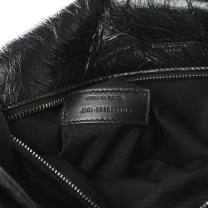 Saint Laurent Crinkled Calfskin Matelasse Monogram Large Niki Chain Satchel Black 7 of 12