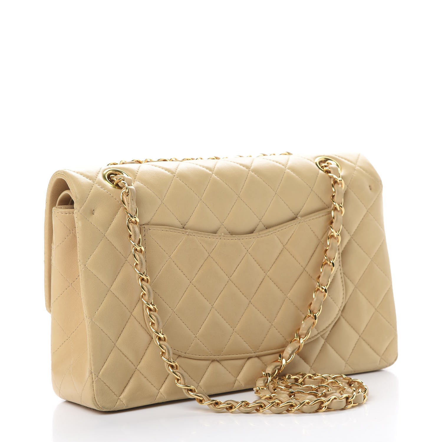 Chanel Lambskin Quilted Medium Double Flap Beige 2 of 16