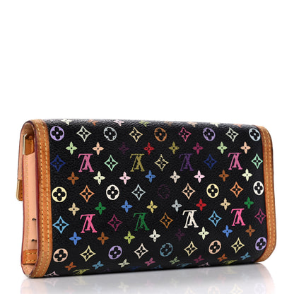 Louis Vuitton Monogram Multicolor Porte Tresor International Wallet Black 3 of 12