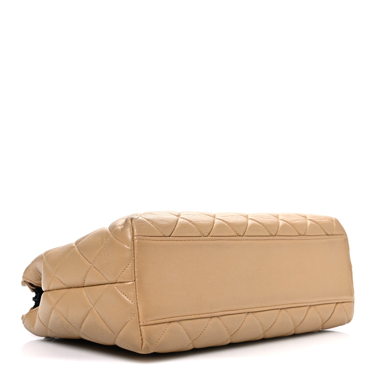 Lambskin Quilted Shoulder Bag Beige