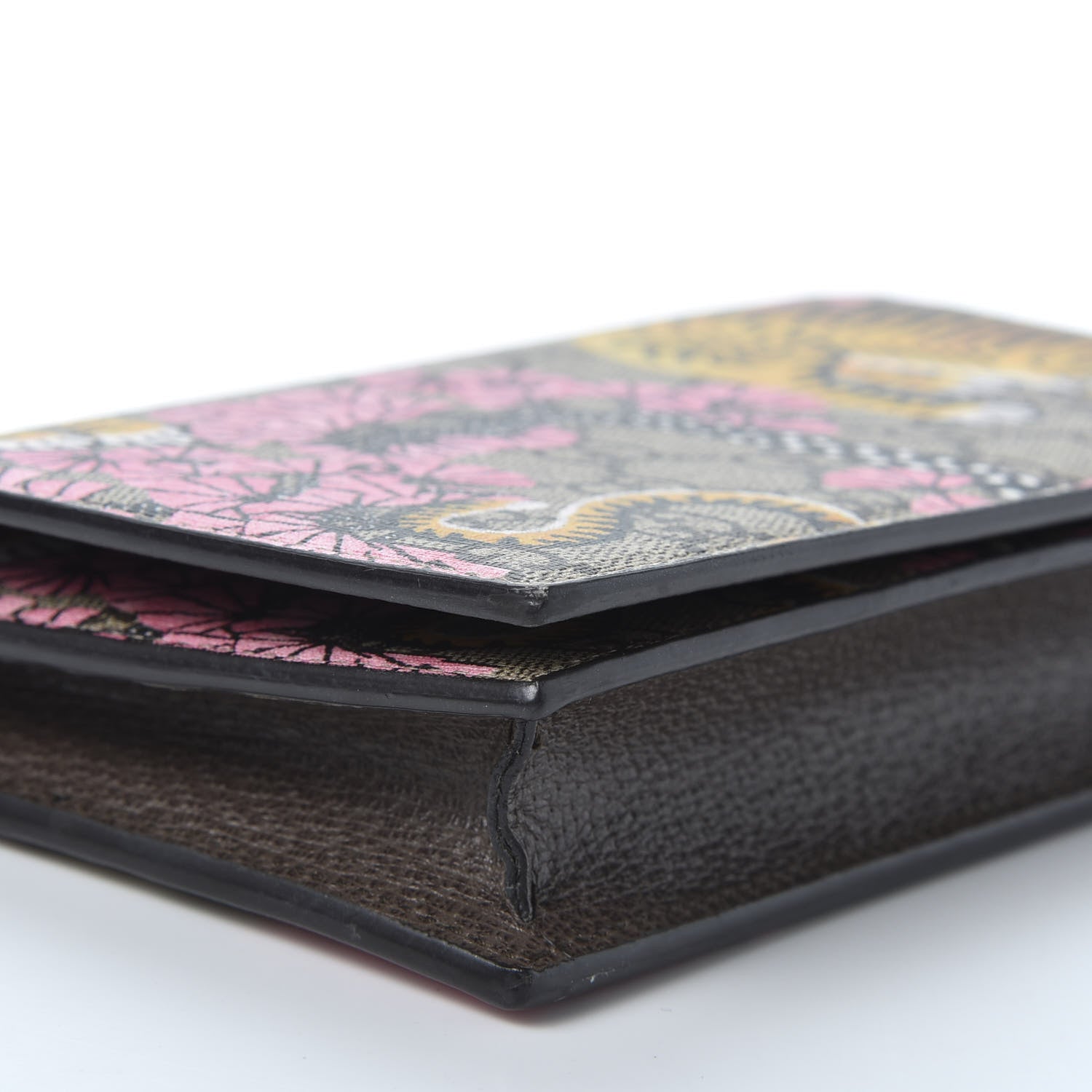Gucci GG Supreme Monogram Bengal Chain Wallet Beige Pink 5 of 10