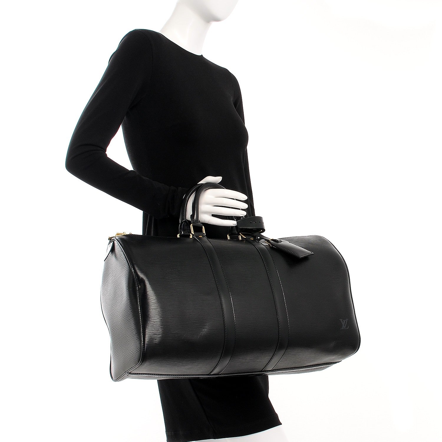 Louis Vuitton Epi Keepall 45 Black 2 of 8
