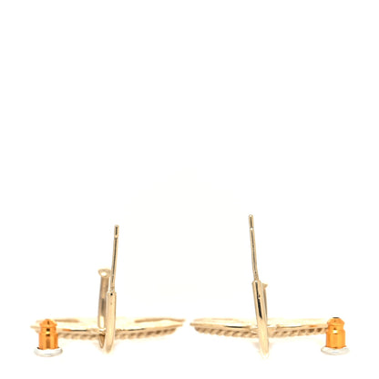 Chanel Metal CC Rope Hoop Drop Earring Gold 3 of 4
