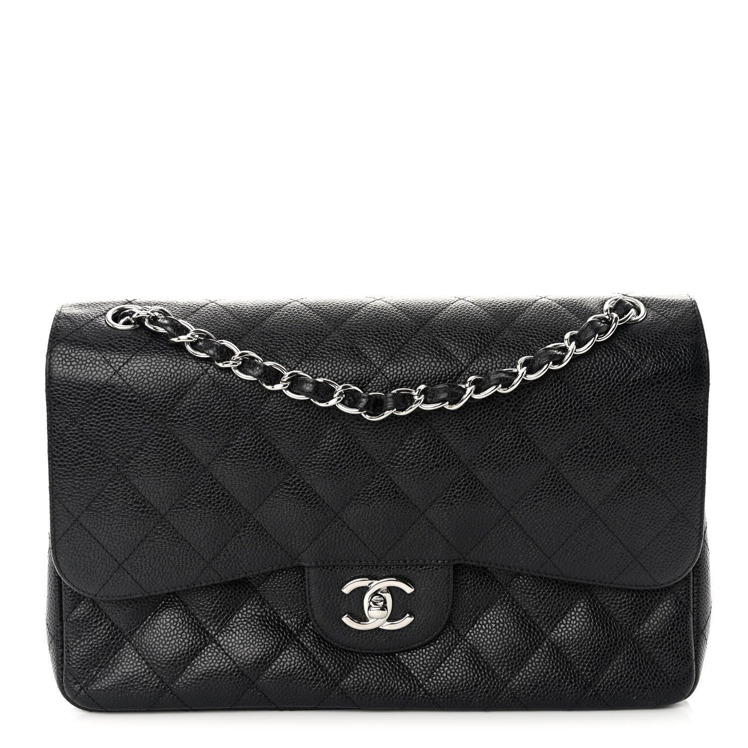 Chanel Caviar Quilted Jumbo Double Flap Black 1 of 10