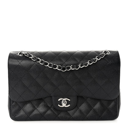 Chanel Caviar Quilted Jumbo Double Flap Black 1 of 10