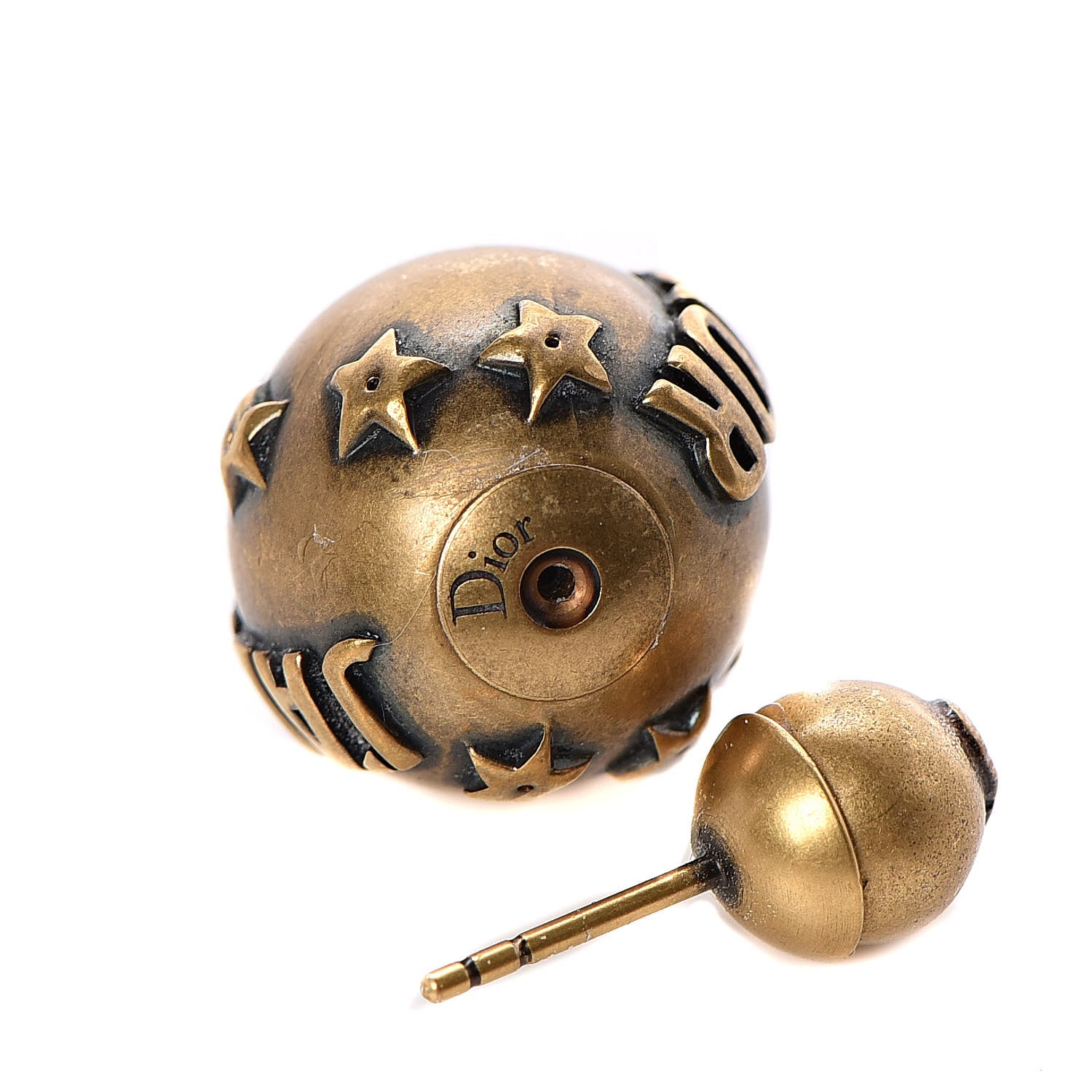 Christian Dior Metal J'Adior Mise En Dior Tribal Earrings Gold 3 of 3