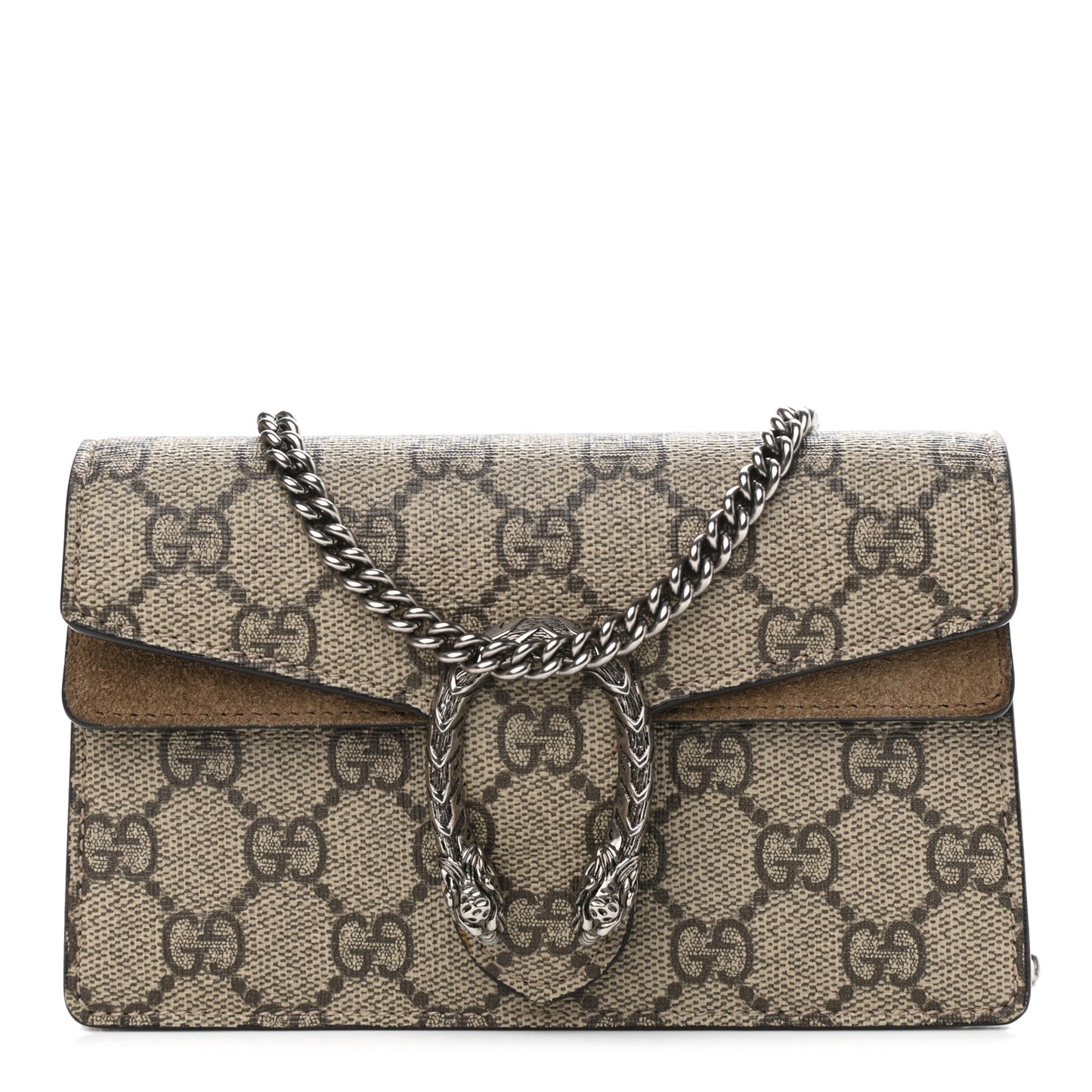 GG Supreme Monogram Super Mini Dionysus Shoulder Bag Taupe