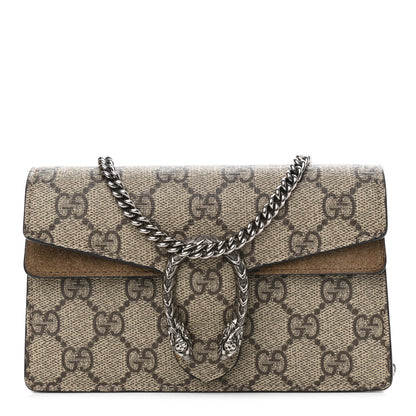 Gucci GG Supreme Monogram Super Mini Dionysus Shoulder Bag Taupe 1 of 10