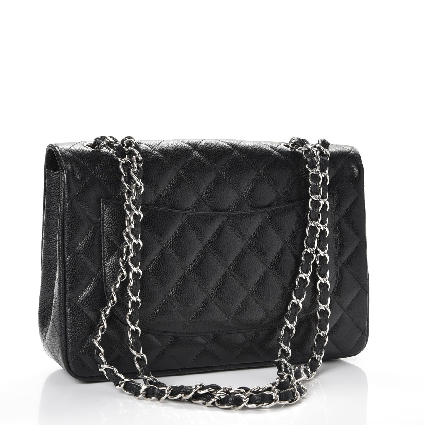 Caviar Quilted Jumbo Single Flap Black