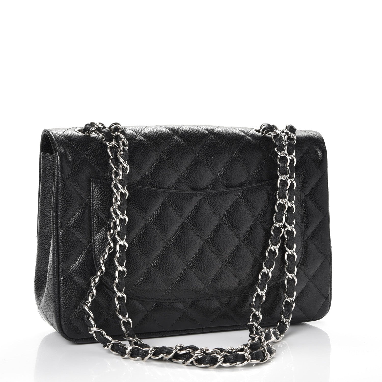 Chanel Caviar Quilted Jumbo Single Flap Black 4 of 8
