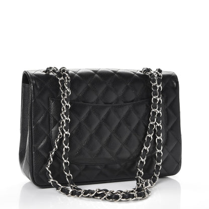 Chanel Caviar Quilted Jumbo Single Flap Black 4 of 8