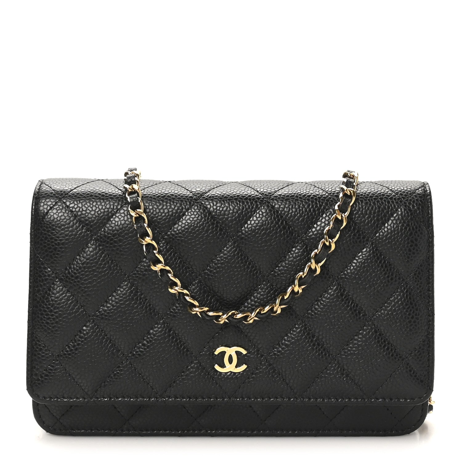 Chanel Caviar Quilted Wallet on Chain WOC Black 1 of 12