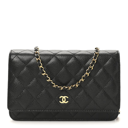 Chanel Caviar Quilted Wallet on Chain WOC Black 1 of 12