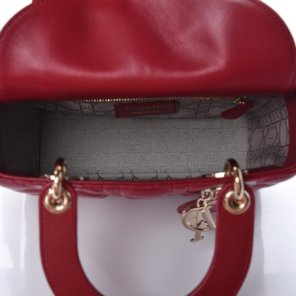 Christian Dior Lambskin Cannage Small My Lady Dior Red 6 of 11