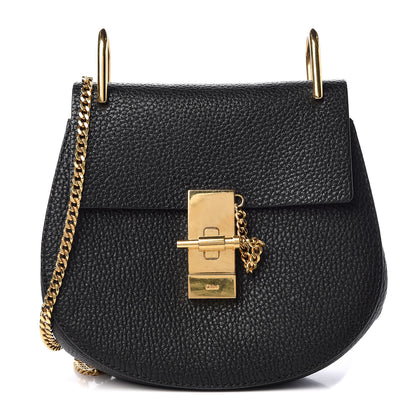 Chloe Grained Lambskin Mini Drew Shoulder Bag Black 1 of 11