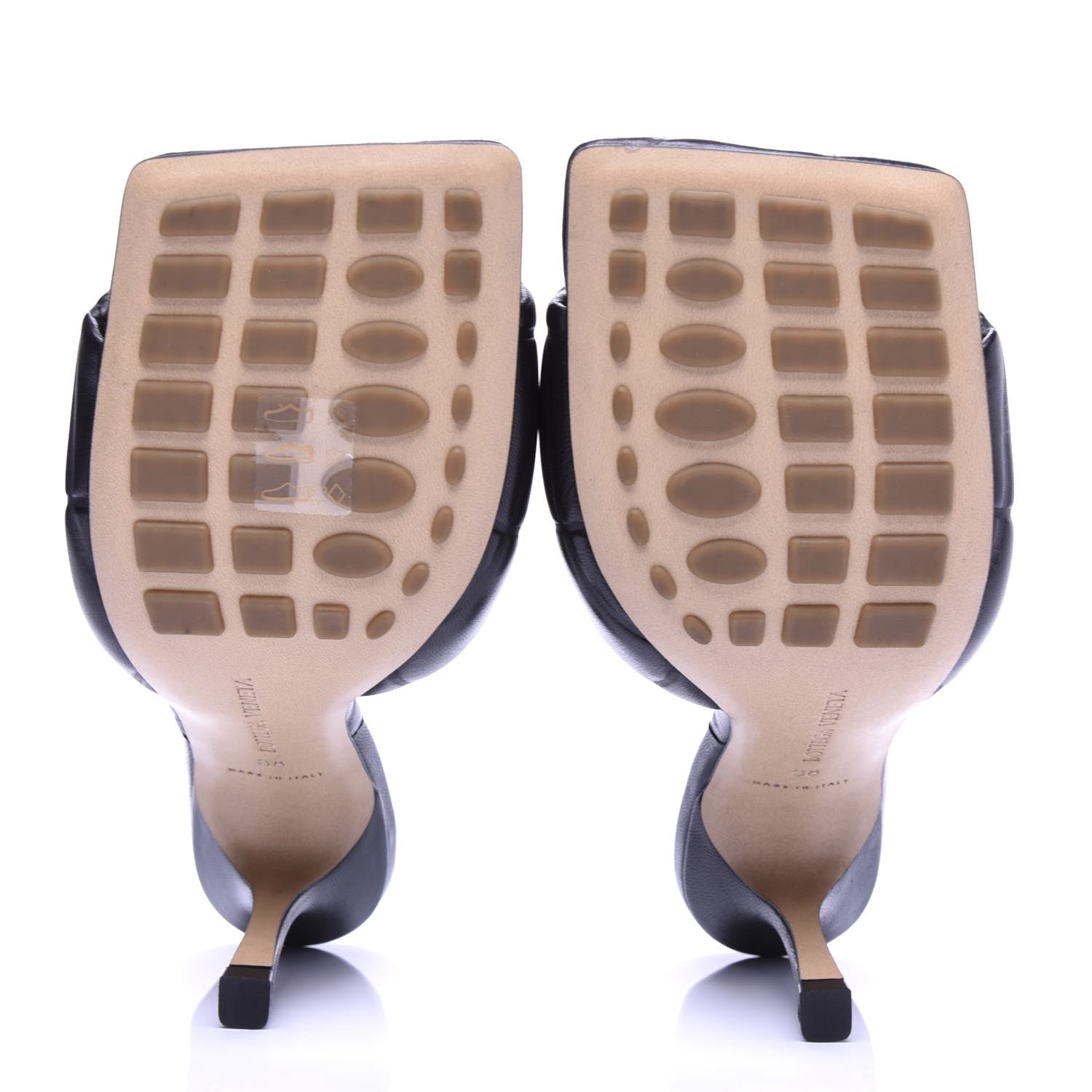 Bottega Veneta Nappa Quilted Rubber Lido Mule Sandals 38 Black 5 of 9