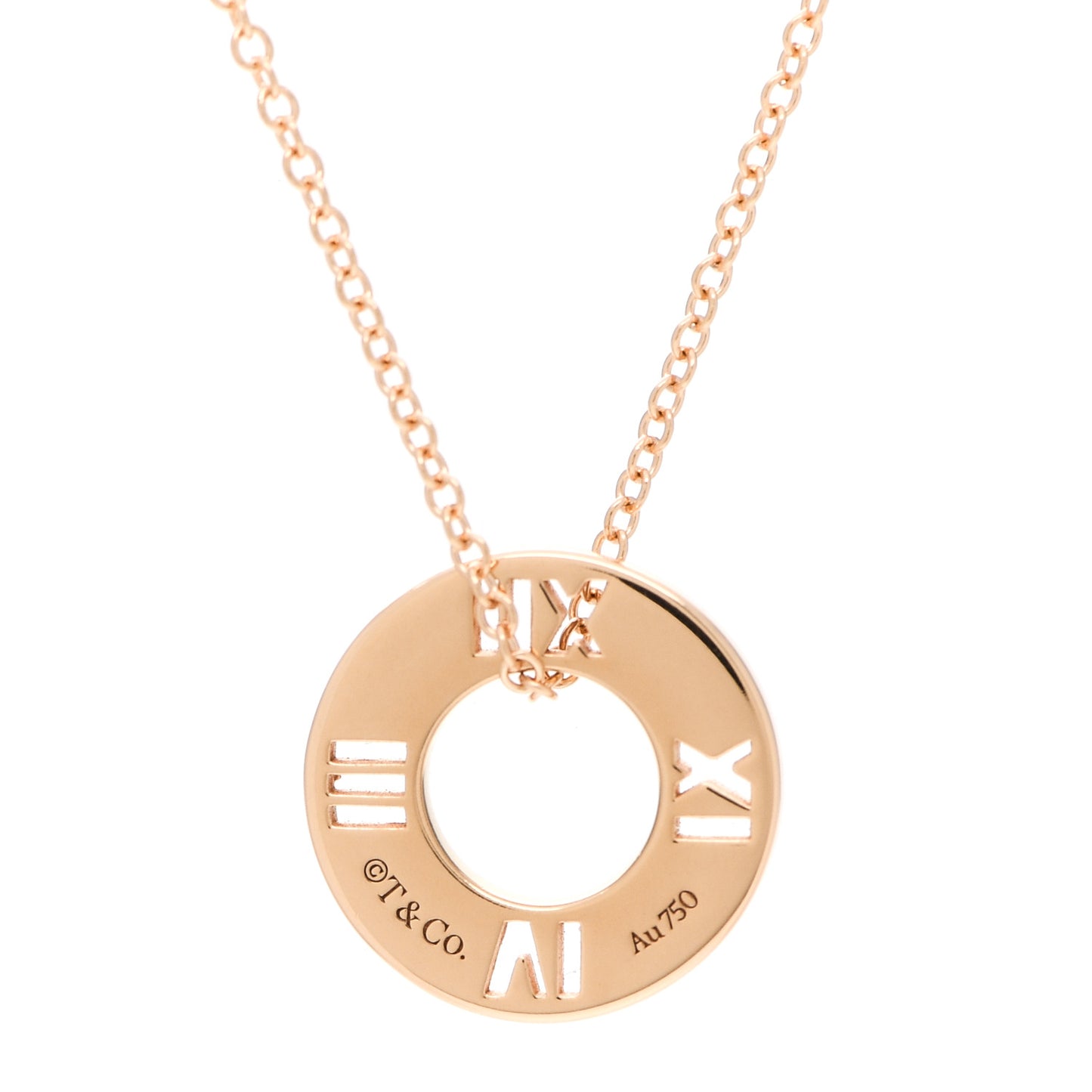 18K Rose Gold Diamond Atlas Pierced Pendant Necklace