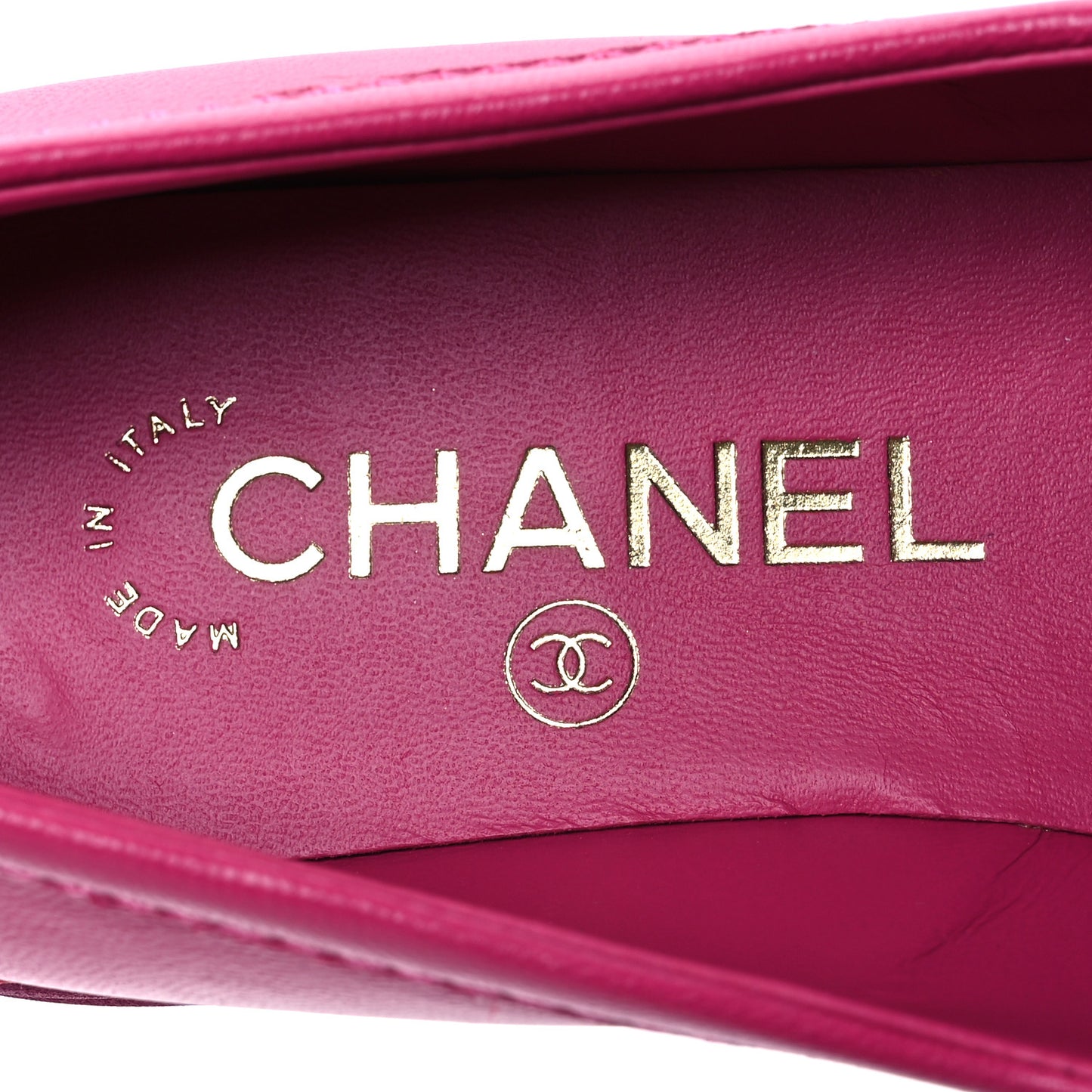 Lambskin Quilted CC Turnlock Loafers 37 Fuchsia
