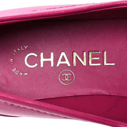 Chanel Lambskin Quilted CC Turnlock Loafers 37 Fuchsia 9 of 12
