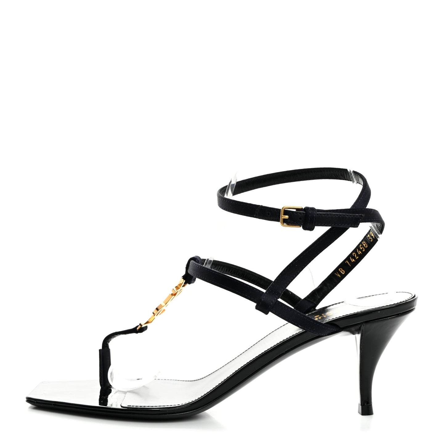 Crepe Satin Cassandra 60 Sandals 39 Patriot Navy