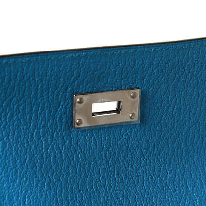Hermes Chevre Mysore Medium Kelly Wallet Bleu Zanzibar 9 of 10