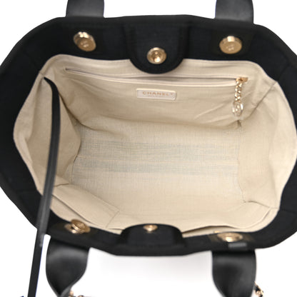 Chanel Mixed Fibers Small Deauville Tote Black 6 of 12