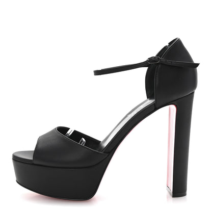 Christian Louboutin Nappa Sandaloo 130 Sandals 39 Black 1 of 9