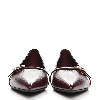 Hermes Patent Epsom Laura Ballerina Flats 36.5 Bordeaux 3 of 7