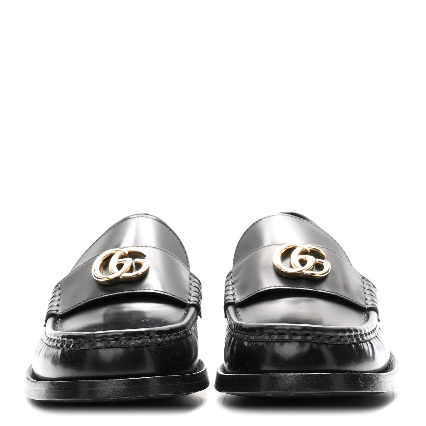Calfskin Millennial Ribot Womens GG Loafers 40 Black