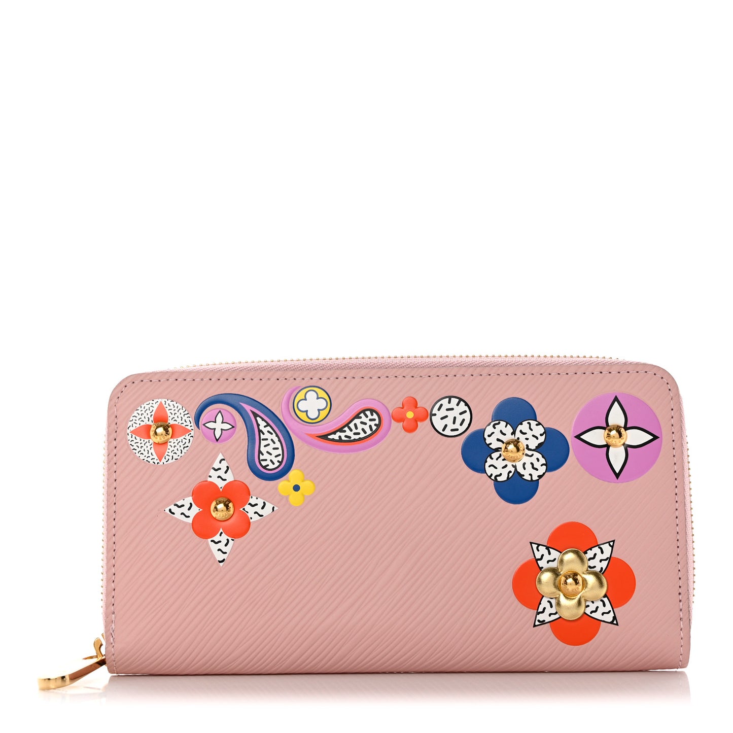 Epi Blooming Flowers Zippy Wallet Rose Ballerine