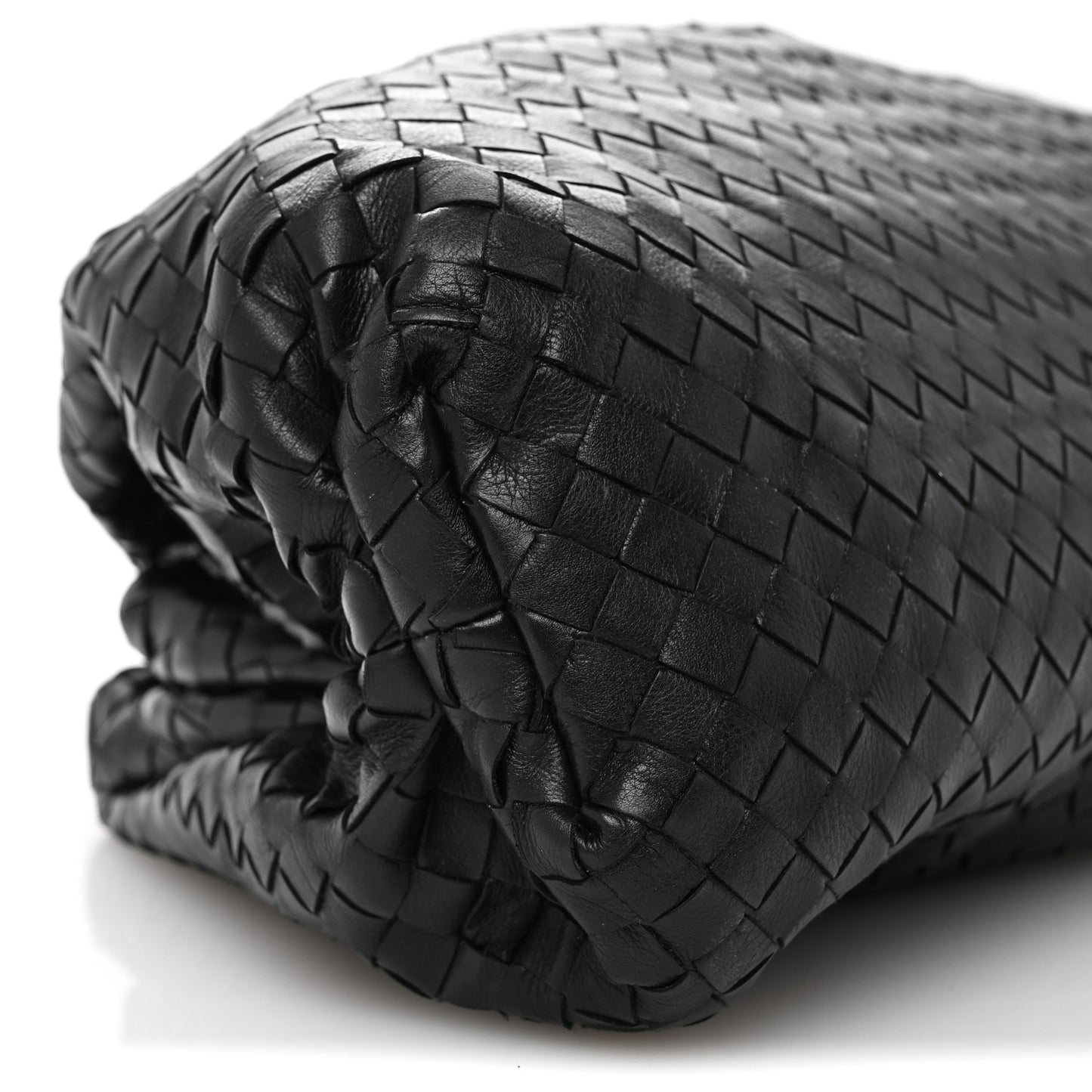 Nappa Maxi Intreccio The Pouch Oversized Clutch Black