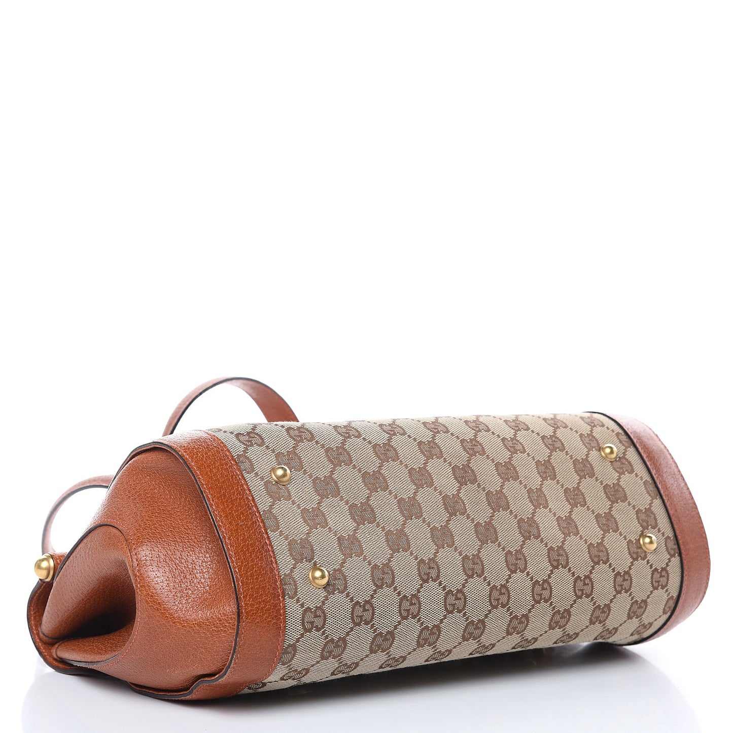 Monogram Bamboo Bullet Satchel Brown