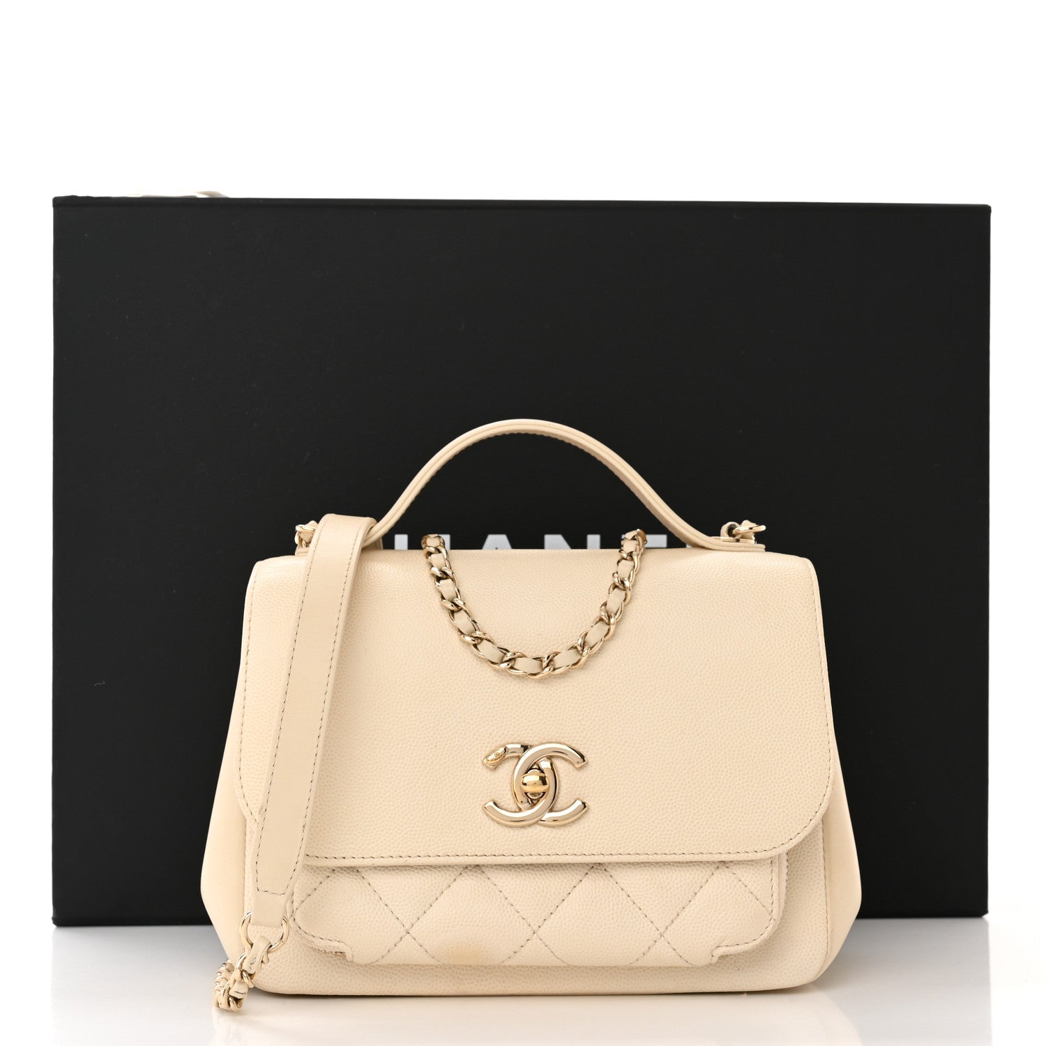 Chanel Caviar Quilted Small Business Affinity Flap White 14 of 14