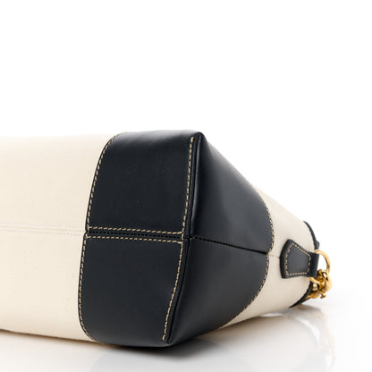 Fendi Canvas Vitello King Logo Embroidered Medium By The Way Boston Bag Grezzo Black 11 of 12