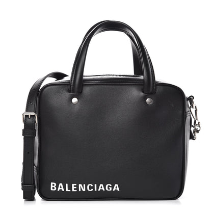 Balenciaga Shiny Day Calfskin XS Triangle Square Bag Black 1 of 10
