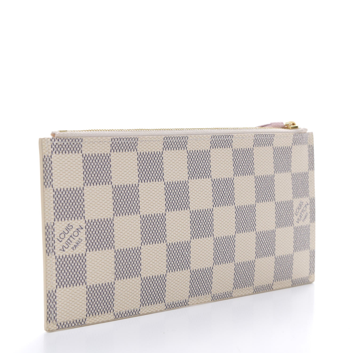 Louis Vuitton Damier Azur Felicie Chain Wallet Zippered Insert Rose Ballerine 2 of 5