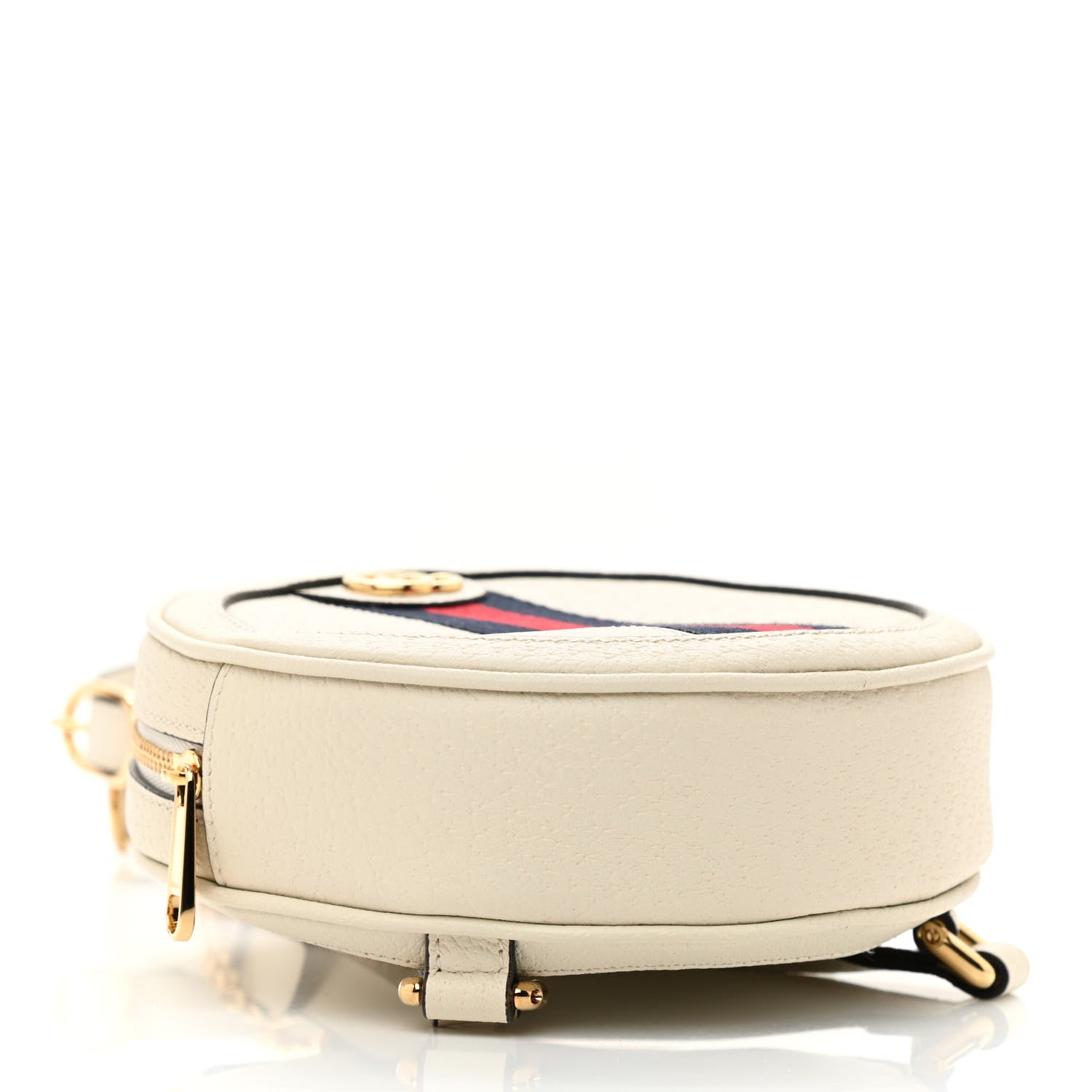 Gucci Textured Calfskin Web Mini Ophidia Round Backpack Mystic White 4 of 8