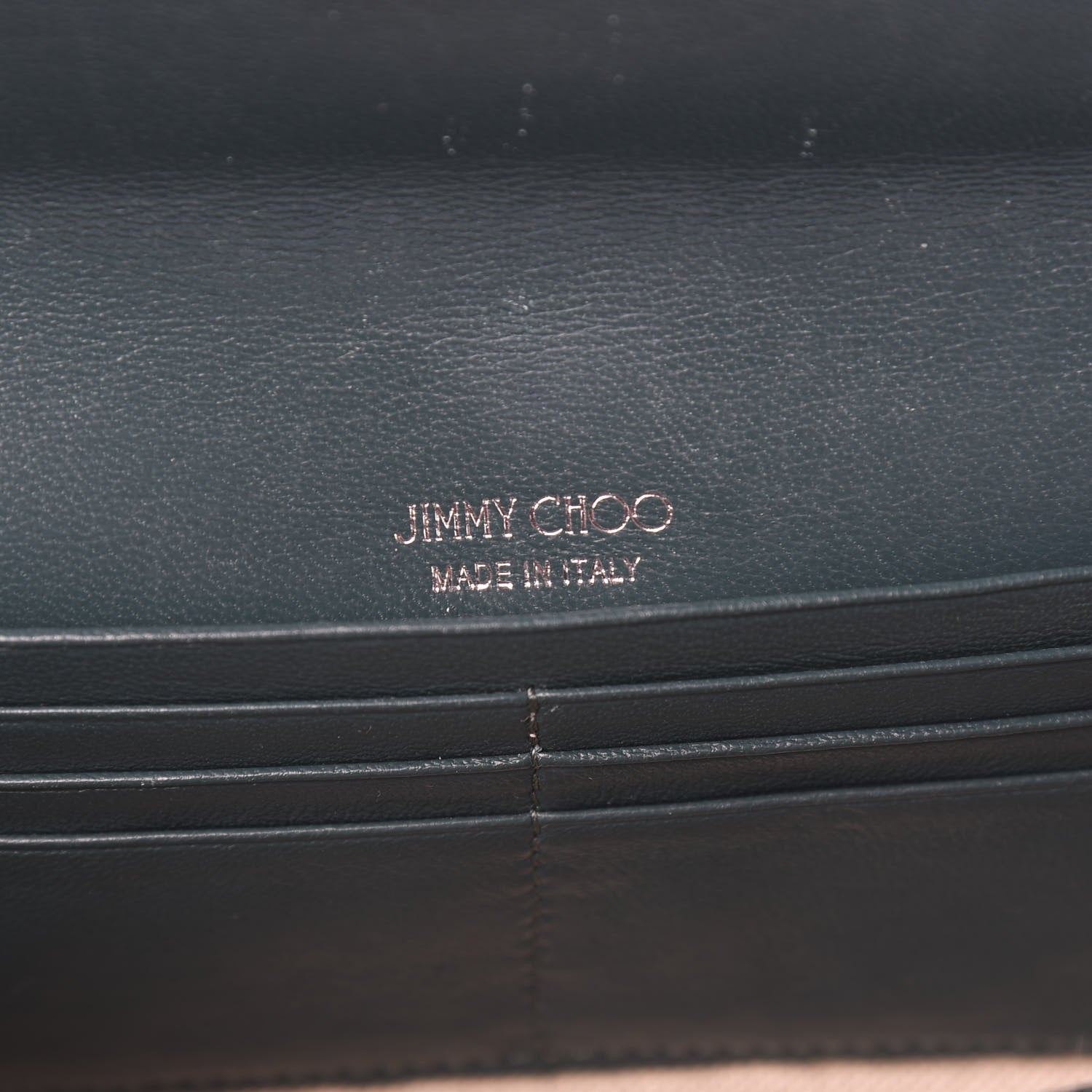 Jimmy Choo Patent Lizard Embossed Chain Clutch Green 5 of 10